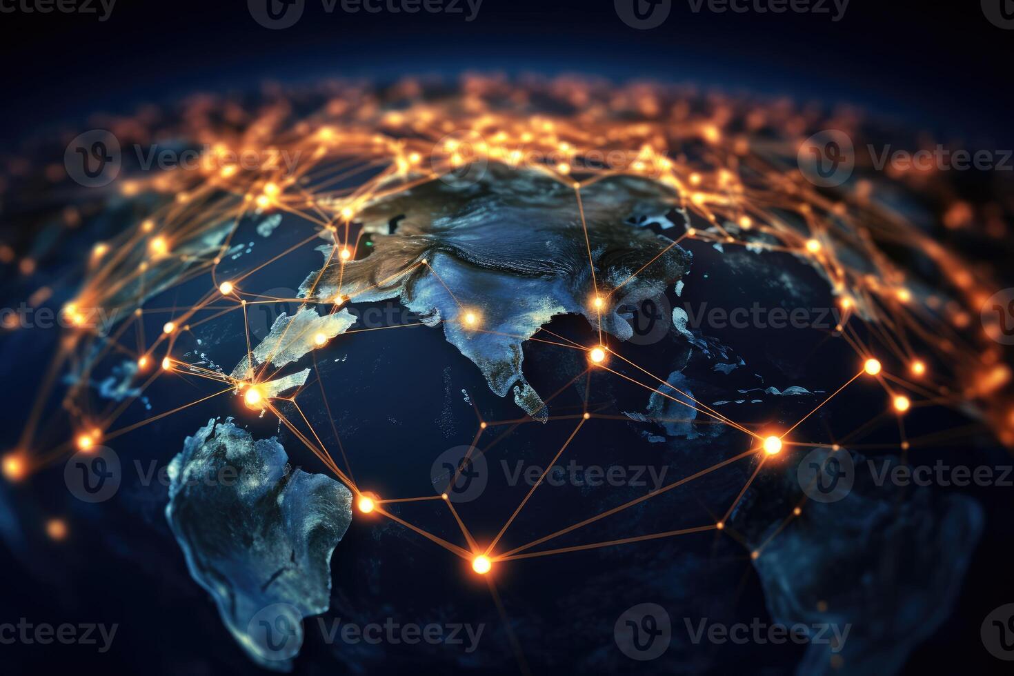 A close - up photo that represents the concept of communication technology for internet business.