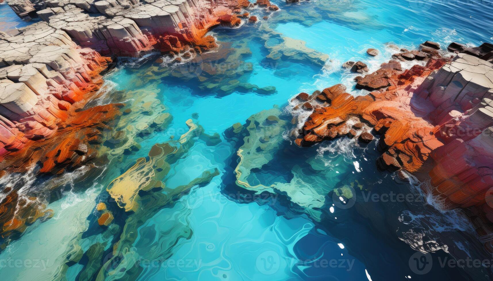 Aerial Splendor, Great Barrier Reef from Above. photo