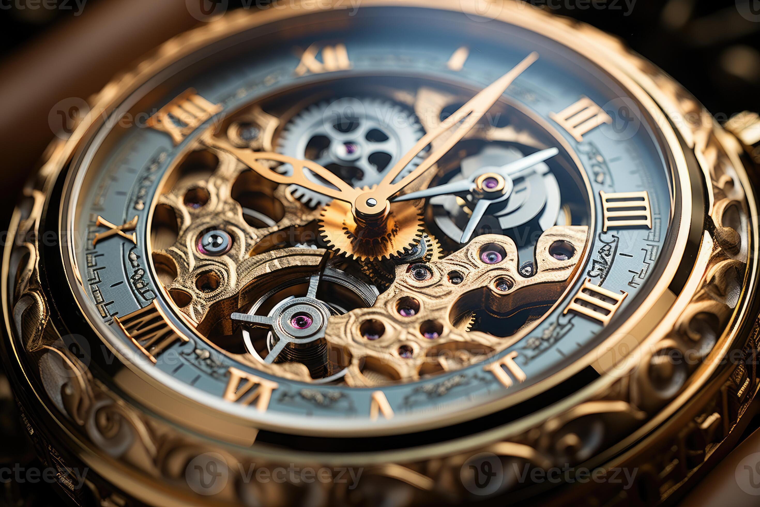 Reloj con engranajes visibles hotsell