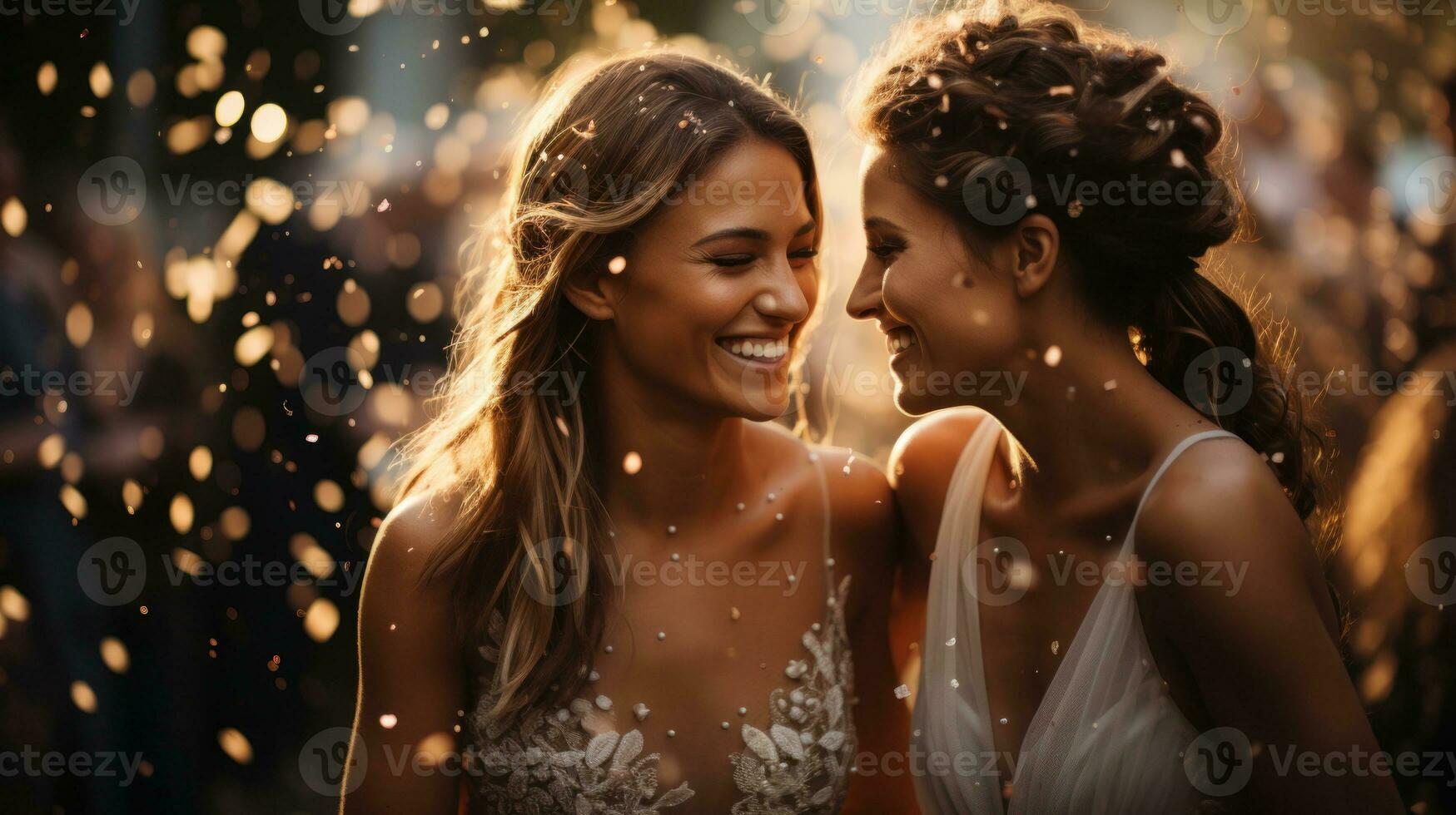 Lesbian couple wedding photo