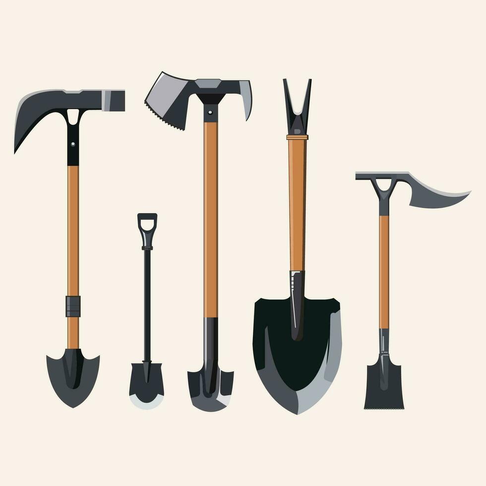 5 Agriculture tools vector