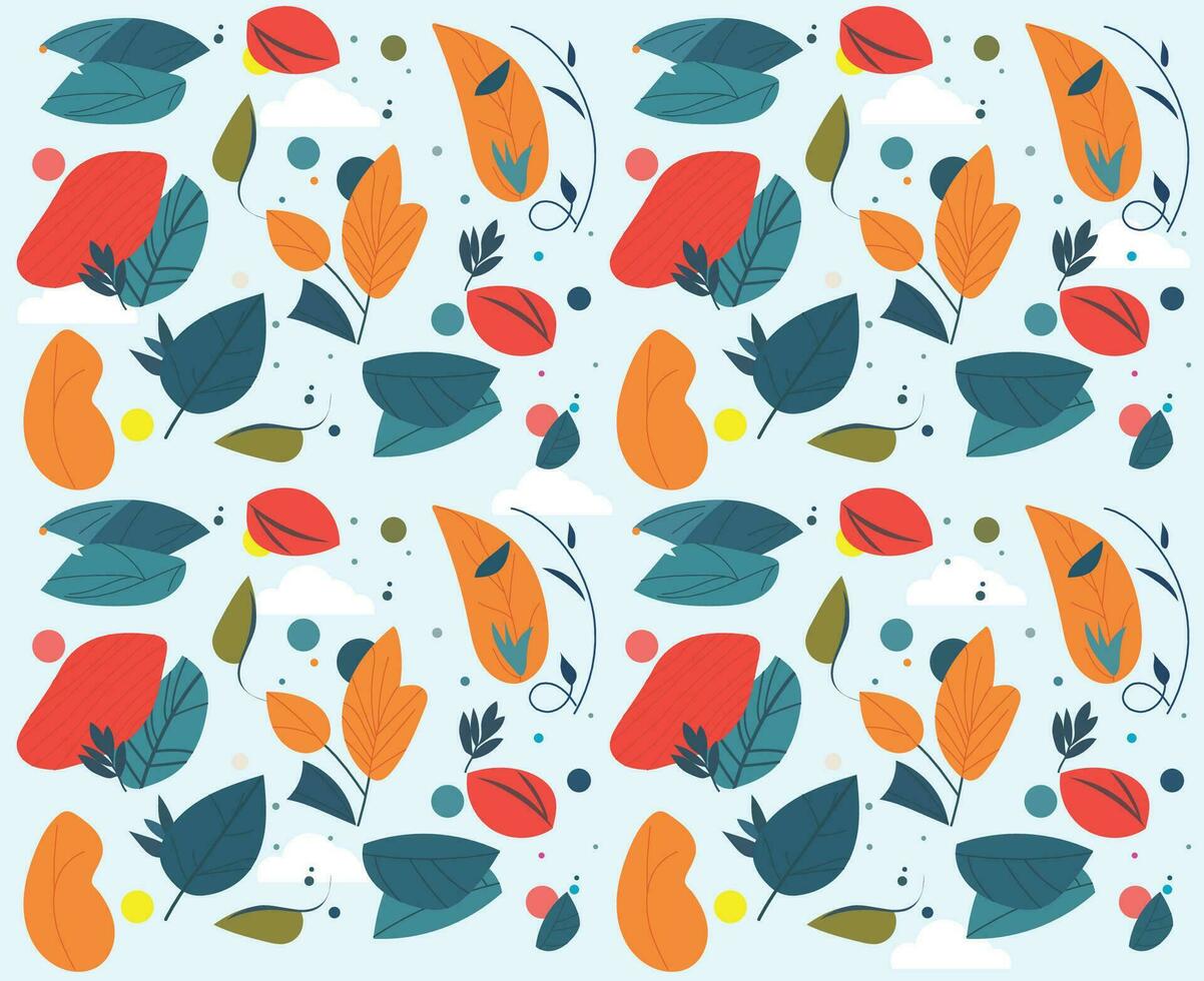 Fantasy plants pattern vector
