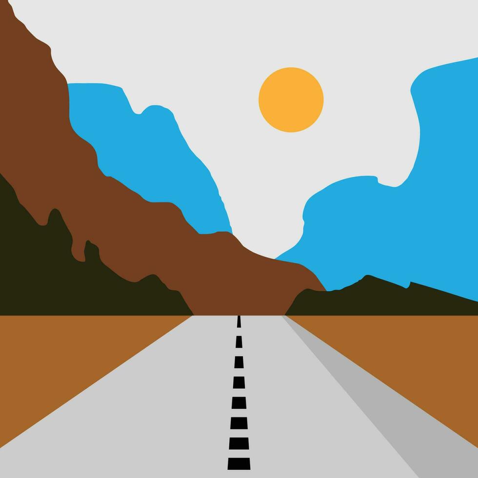 Abstract Highway Digital Print vector