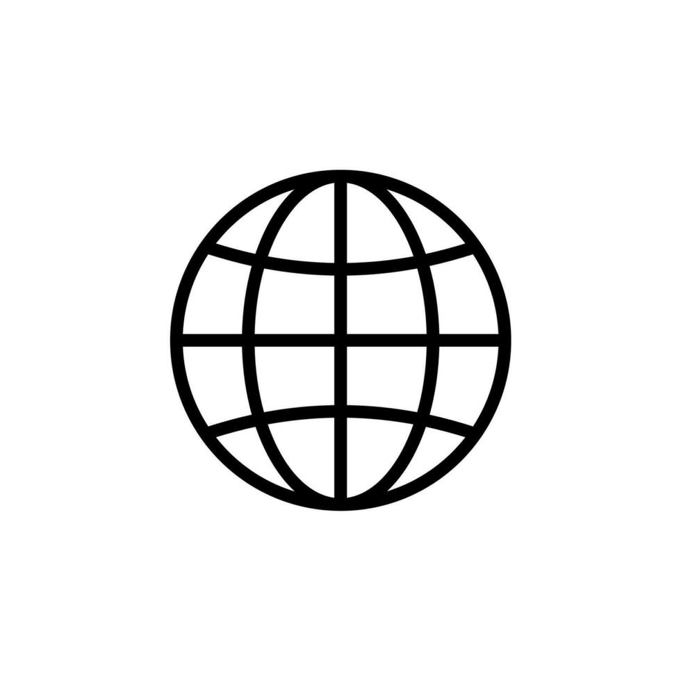 Web icon vector black and white