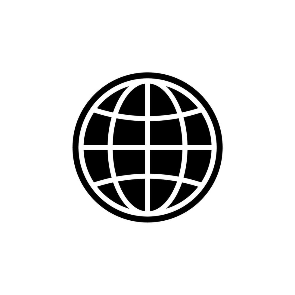 Web icon vector black and white