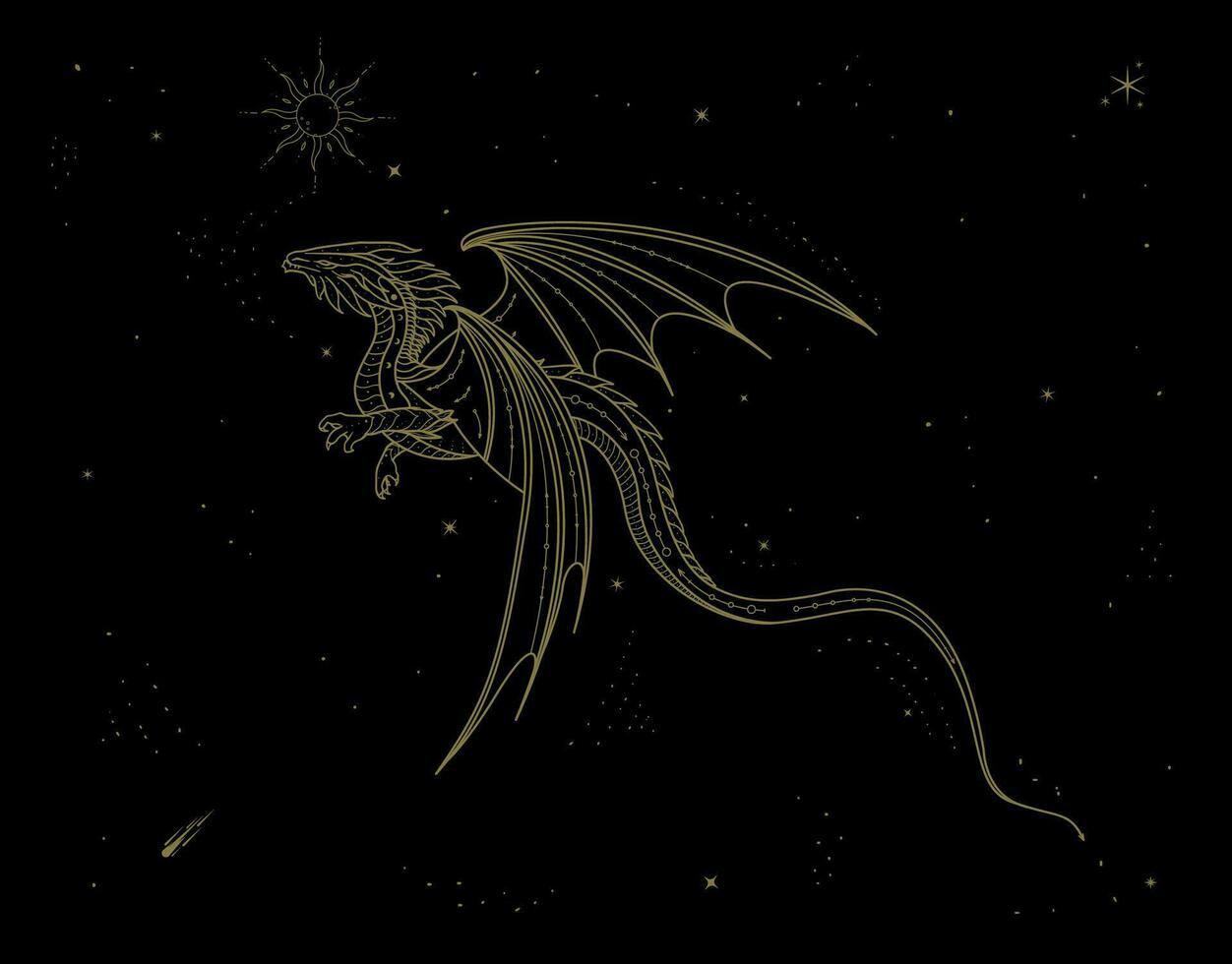 Ilustración de vector de dragón