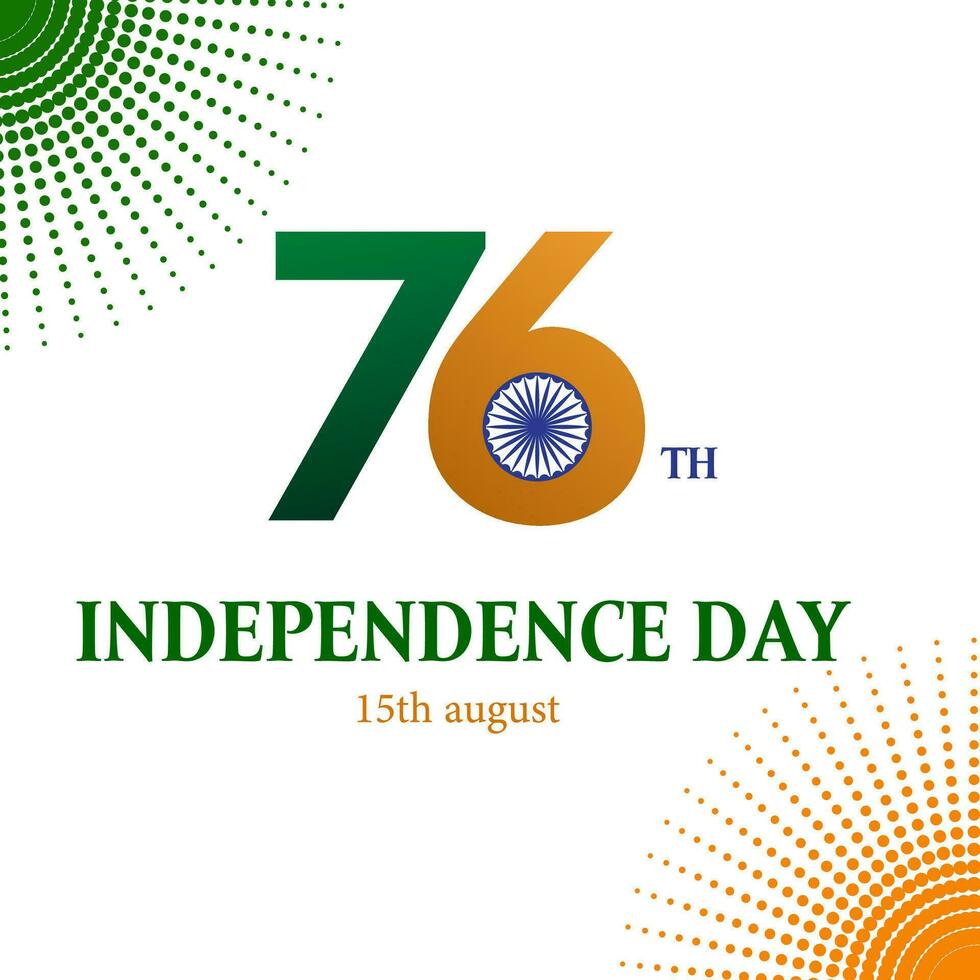 vector illustration of 15th August. India independence day. poster. template. social media Posts. vector.