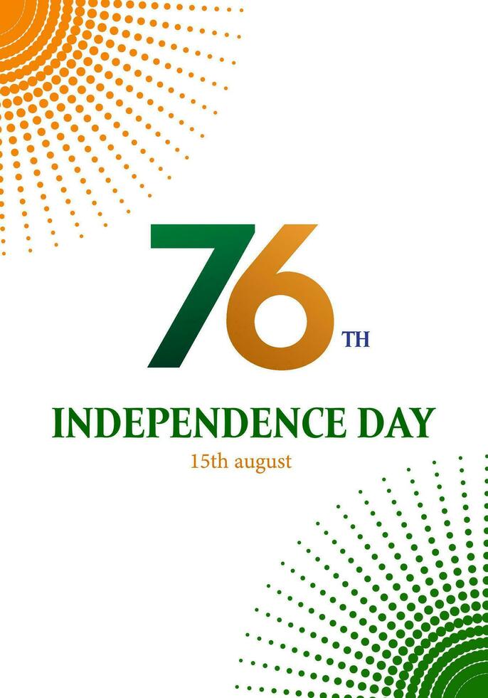 15th August India Independence Day Social Media Story vector illustration