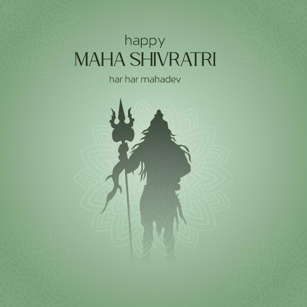 Vector. happy maha shivratri. Hindu. festival .social media post. happy.festival vector