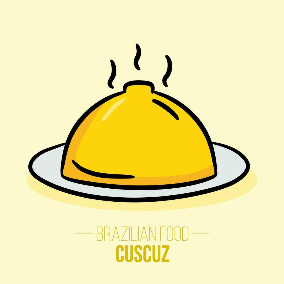 cuscús - cuscús - coscos - cuscús - brasileño comida - nordeste comida vector