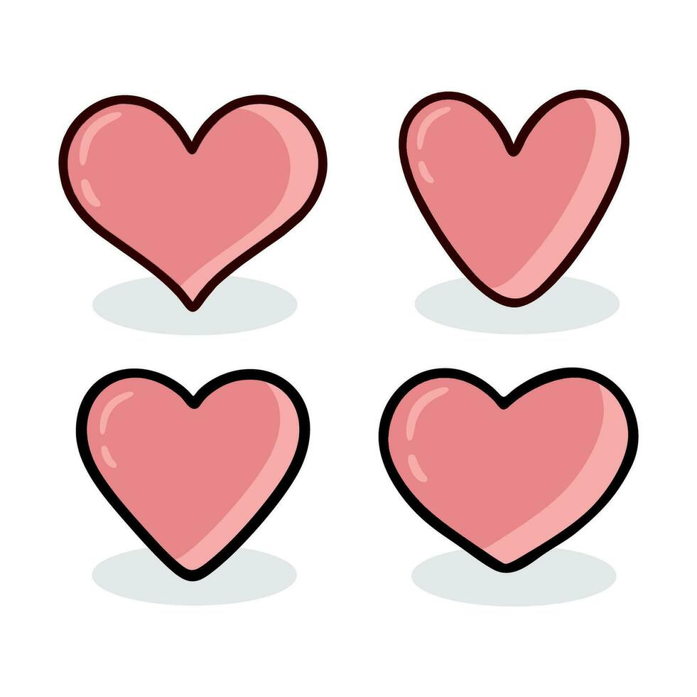 Carton Hearts. Love hearts. Valentine's day vector