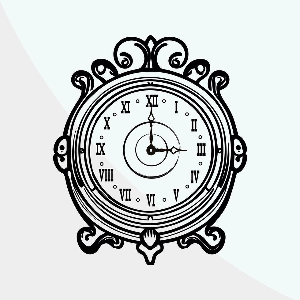 Old wall clock - Vintage Watch vector