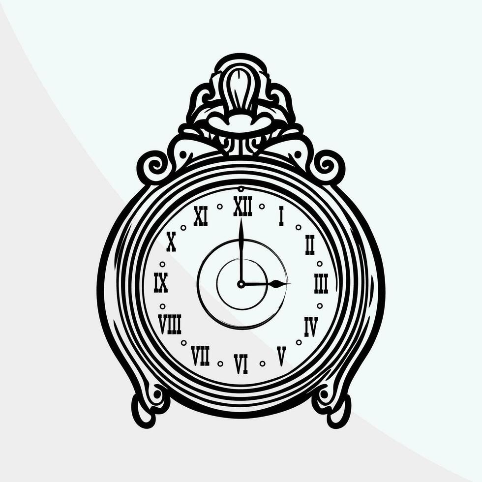 Old wall clock - Vintage Watch vector