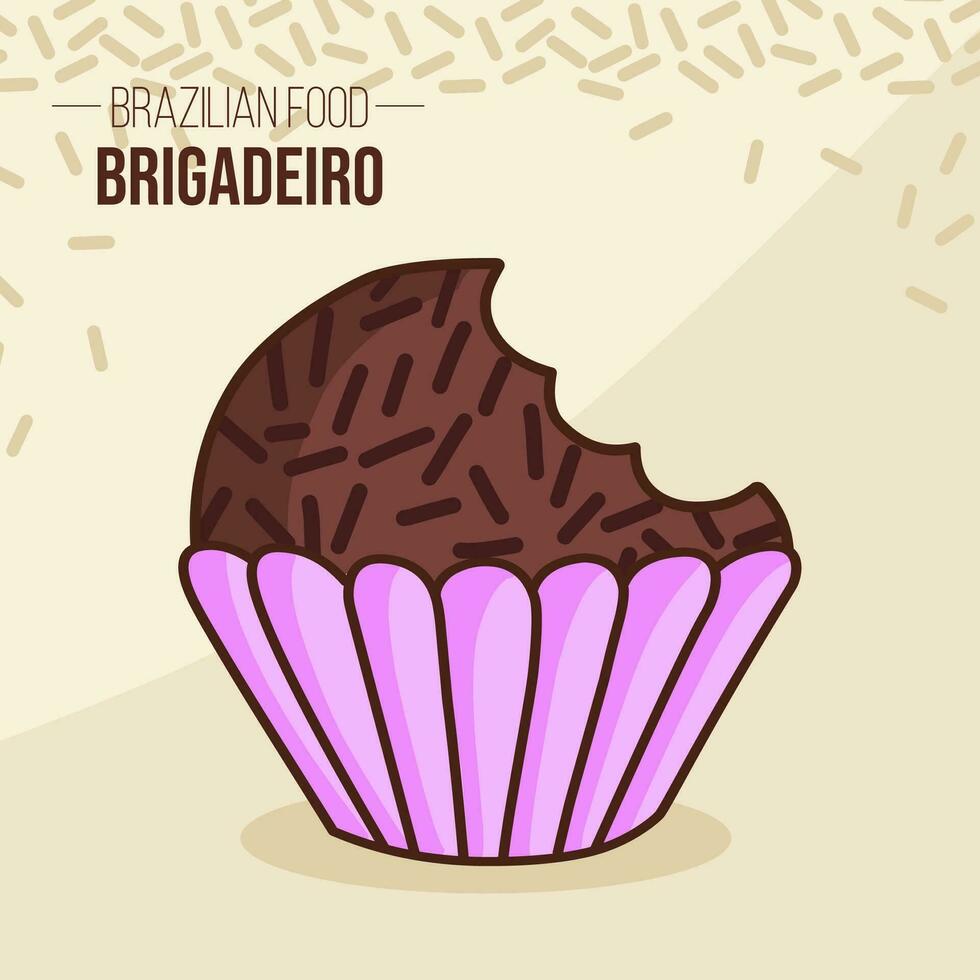 brigadeiro brasil - Brasil - brasileño chocolate comida vector
