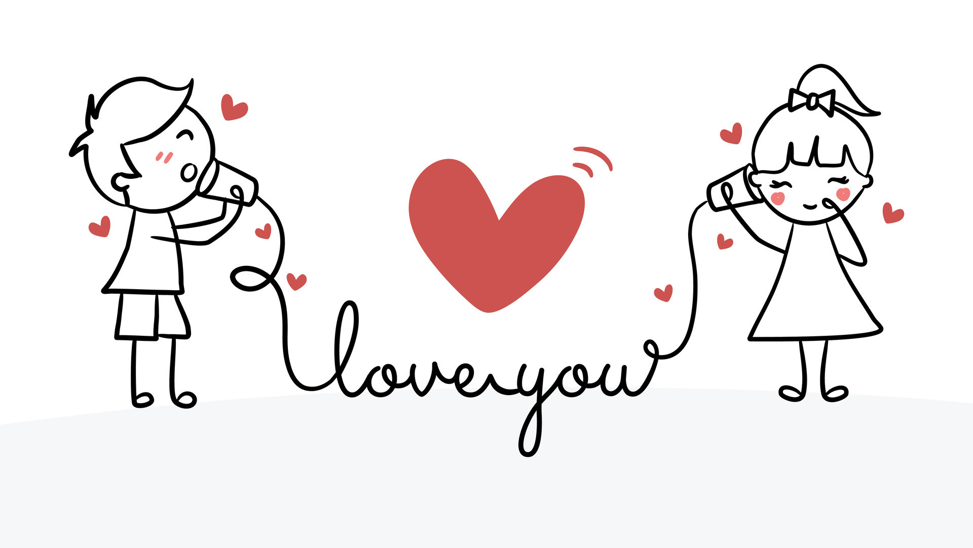 Happy couple illustration Cute couple Girl and boy Couple in love Love ...