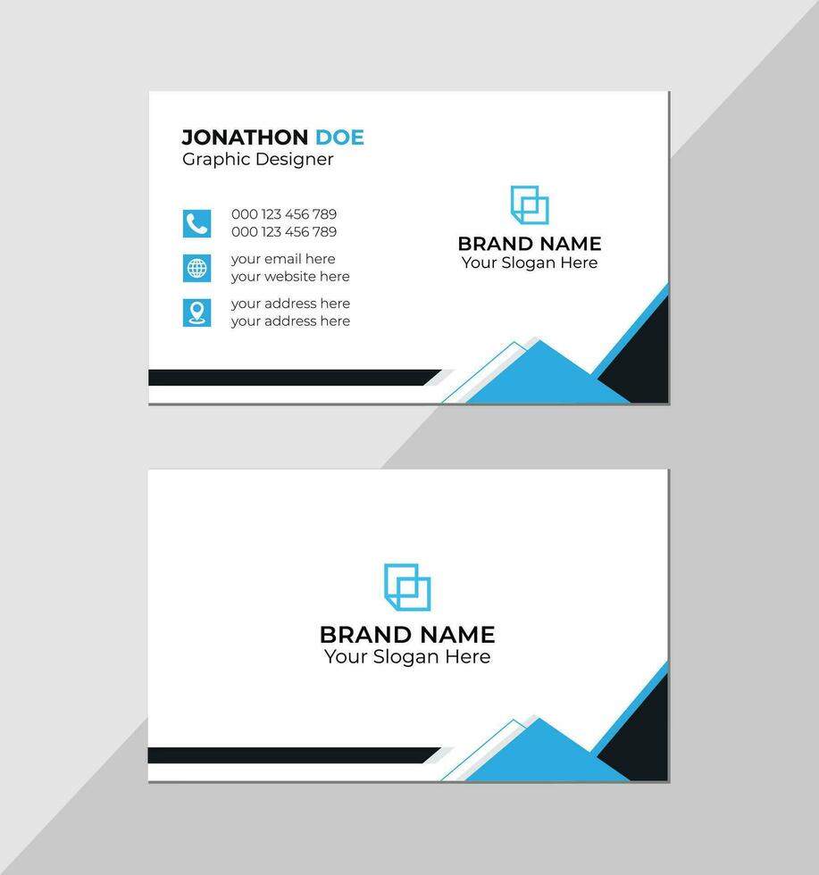 modern creative simple clean business card or visiting card design template with unique shapes Free Vector