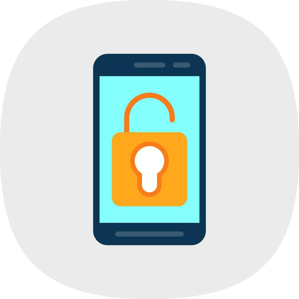 Mobile Unlock  Vector Icon Design