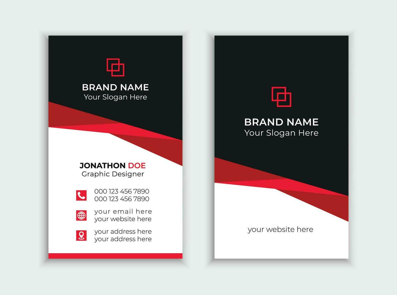 Corporate and modern business card. Creative and clean vertical business card template. Free Vector. vector