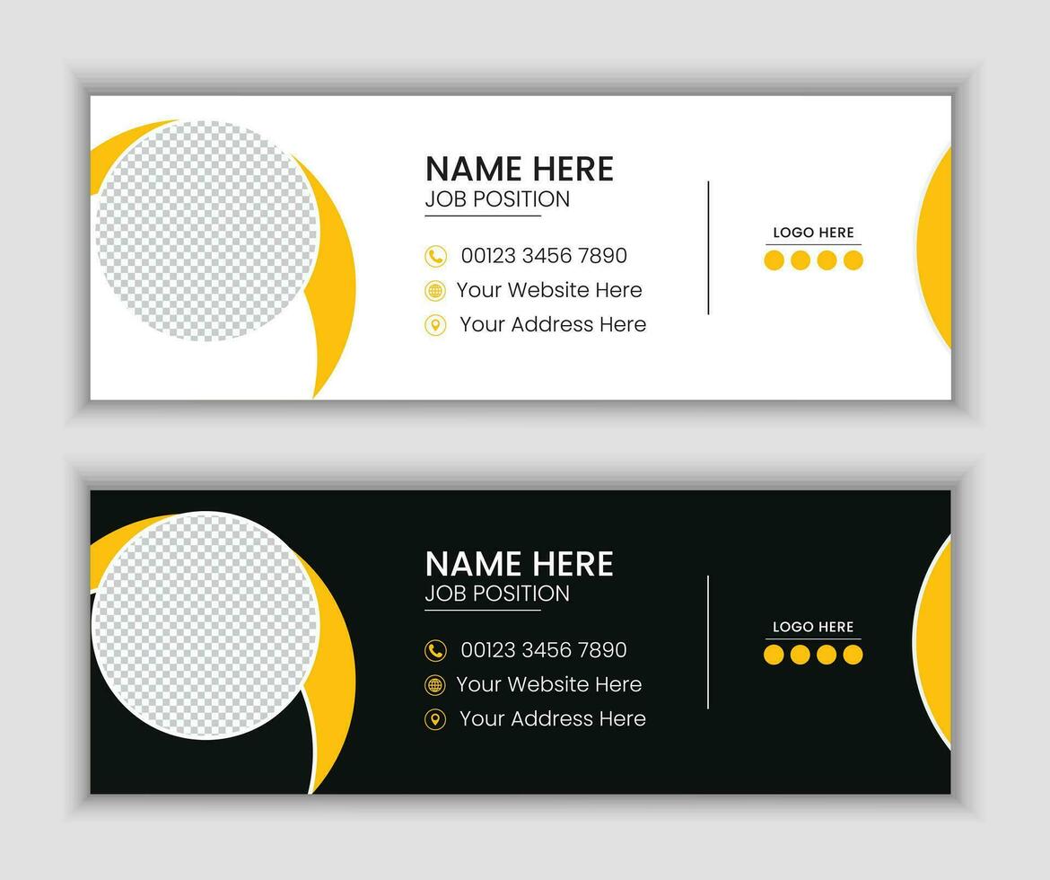 Email signature template or email footer and personal social media cover design. Corporate Email Signature Design. Email signature template design. vector