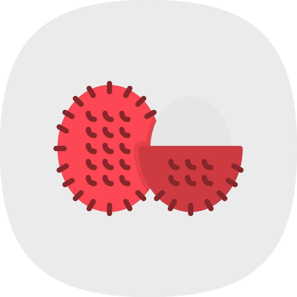 Rambutan Vector Icon Design