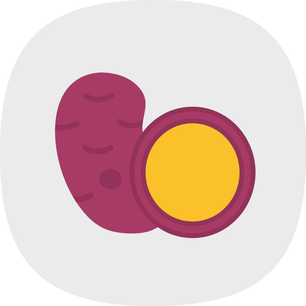 Sweet Potato Vector Icon Design