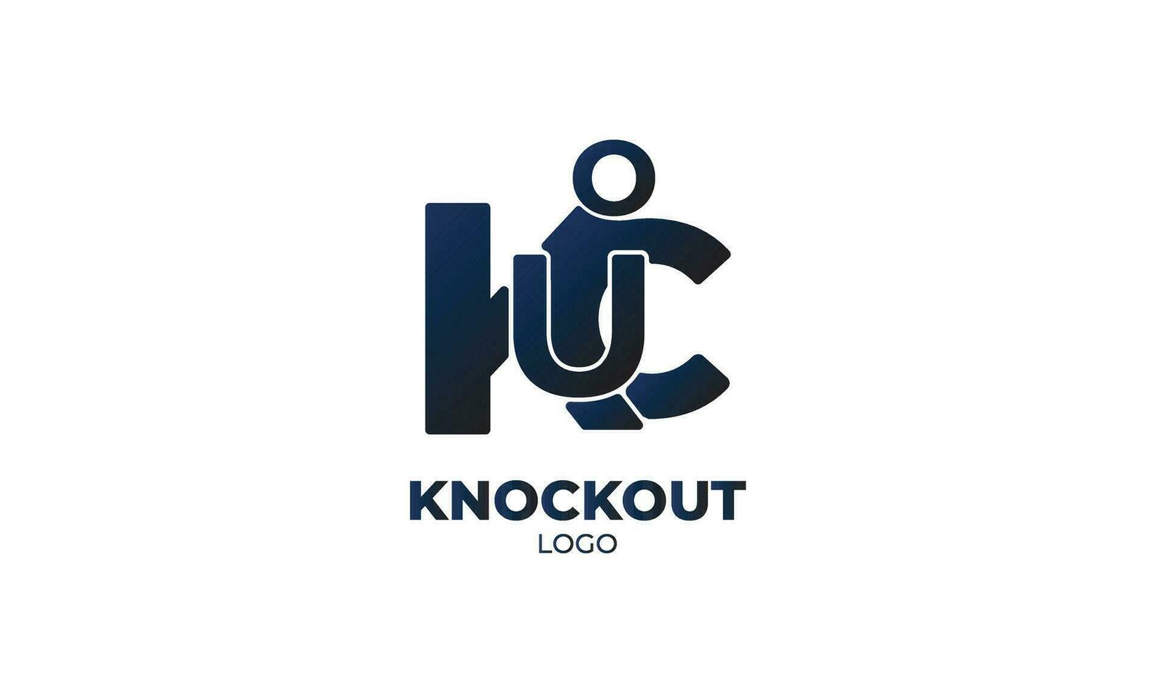 Knockout Creative Iconic Logo Design For Sports Tournament vector