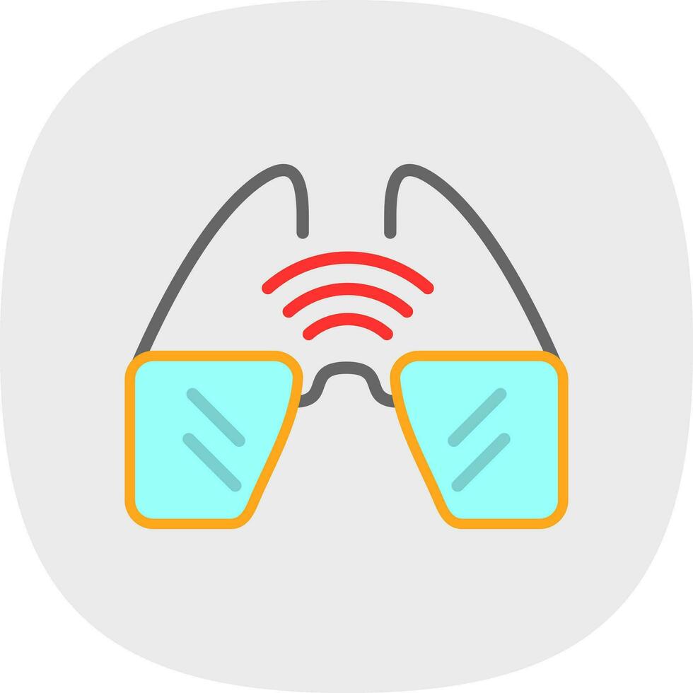 Smart Glasses  Vector Icon Design
