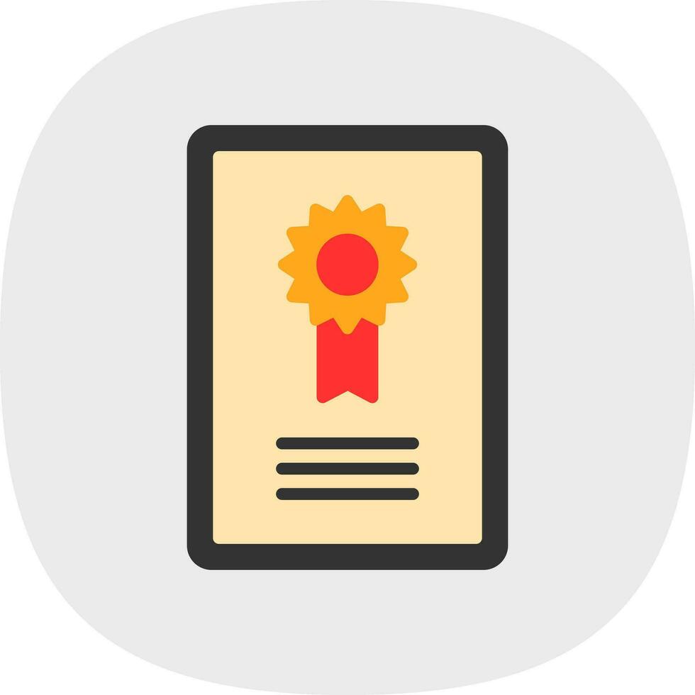 Certificate  Vector Icon Design