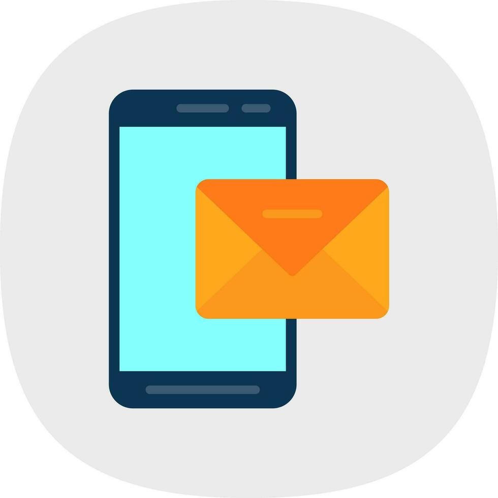 Mobile Mail  Vector Icon Design