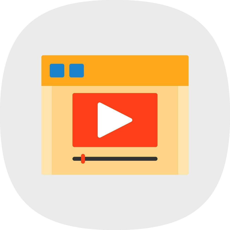Video stream Vector Icon Design