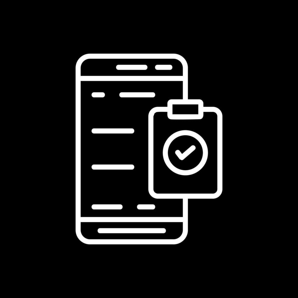 Mobile Check List  Vector Icon Design