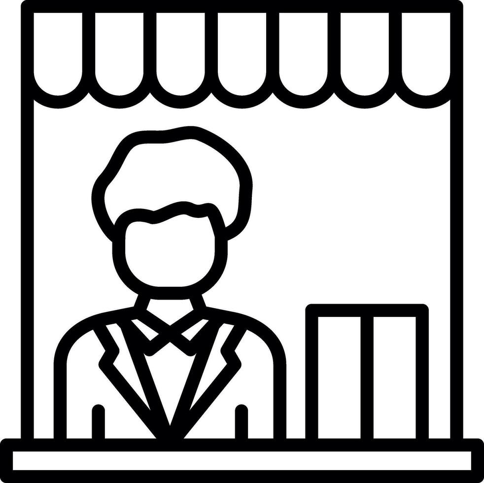 Shop Manager Vector Icon Design