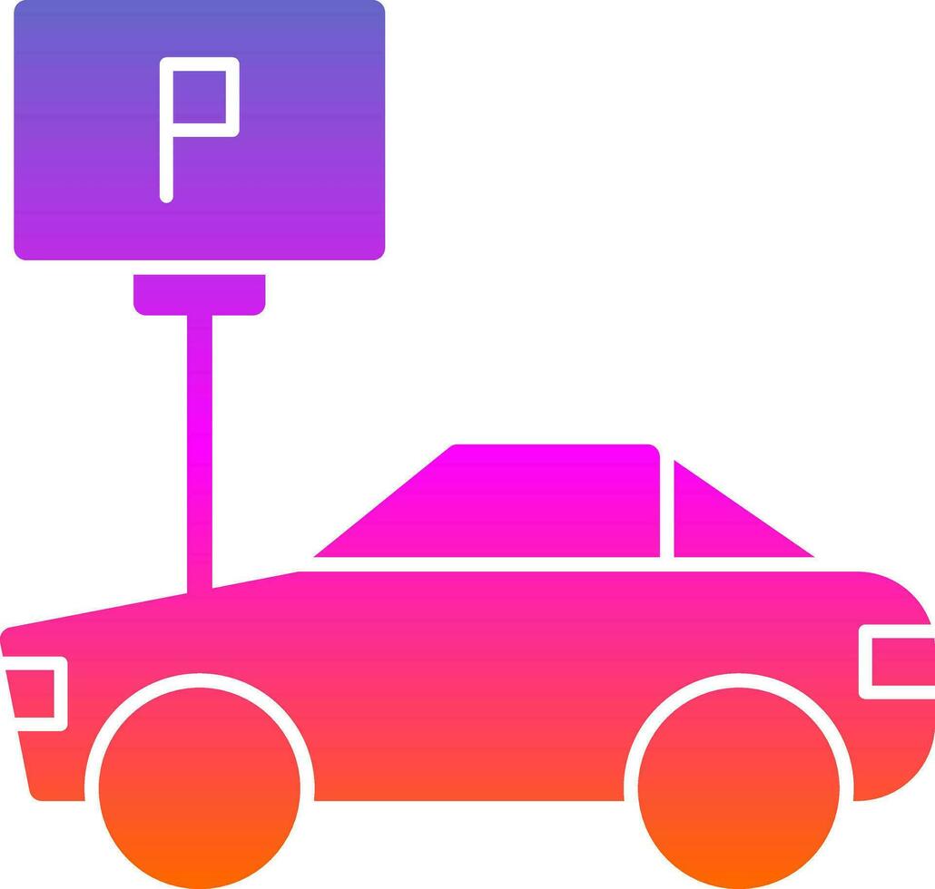 Car Parking Vector Icon Design