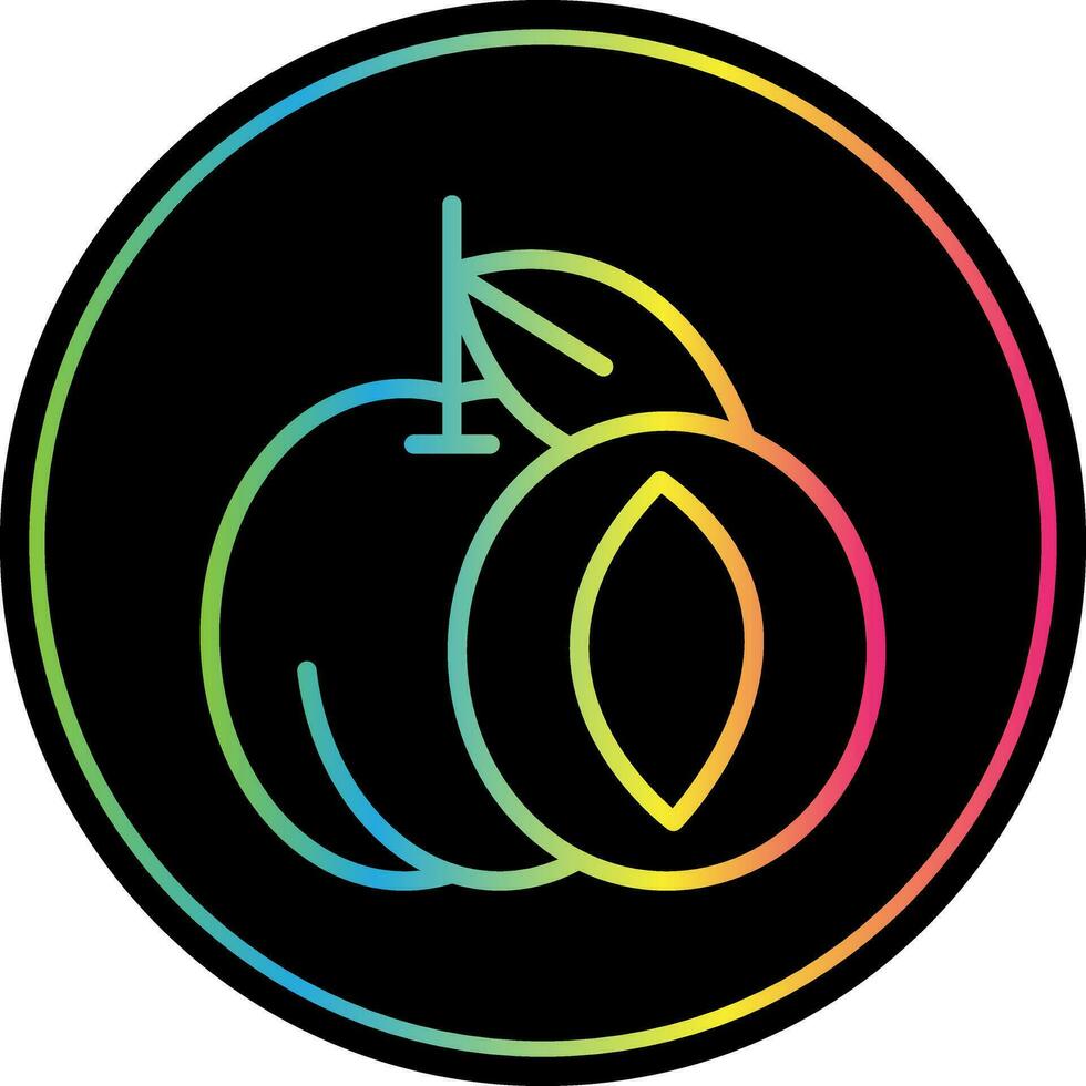 Apricot Vector Icon Design