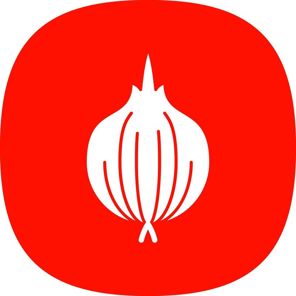 Red Onion Vector Icon Design