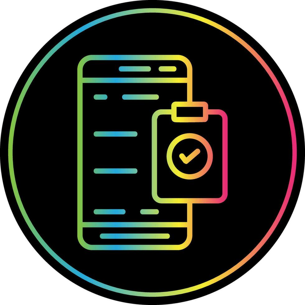 Mobile Check List  Vector Icon Design