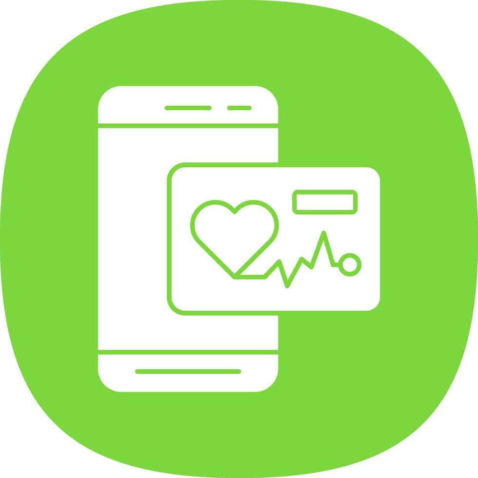 Heart Rate App  Vector Icon Design