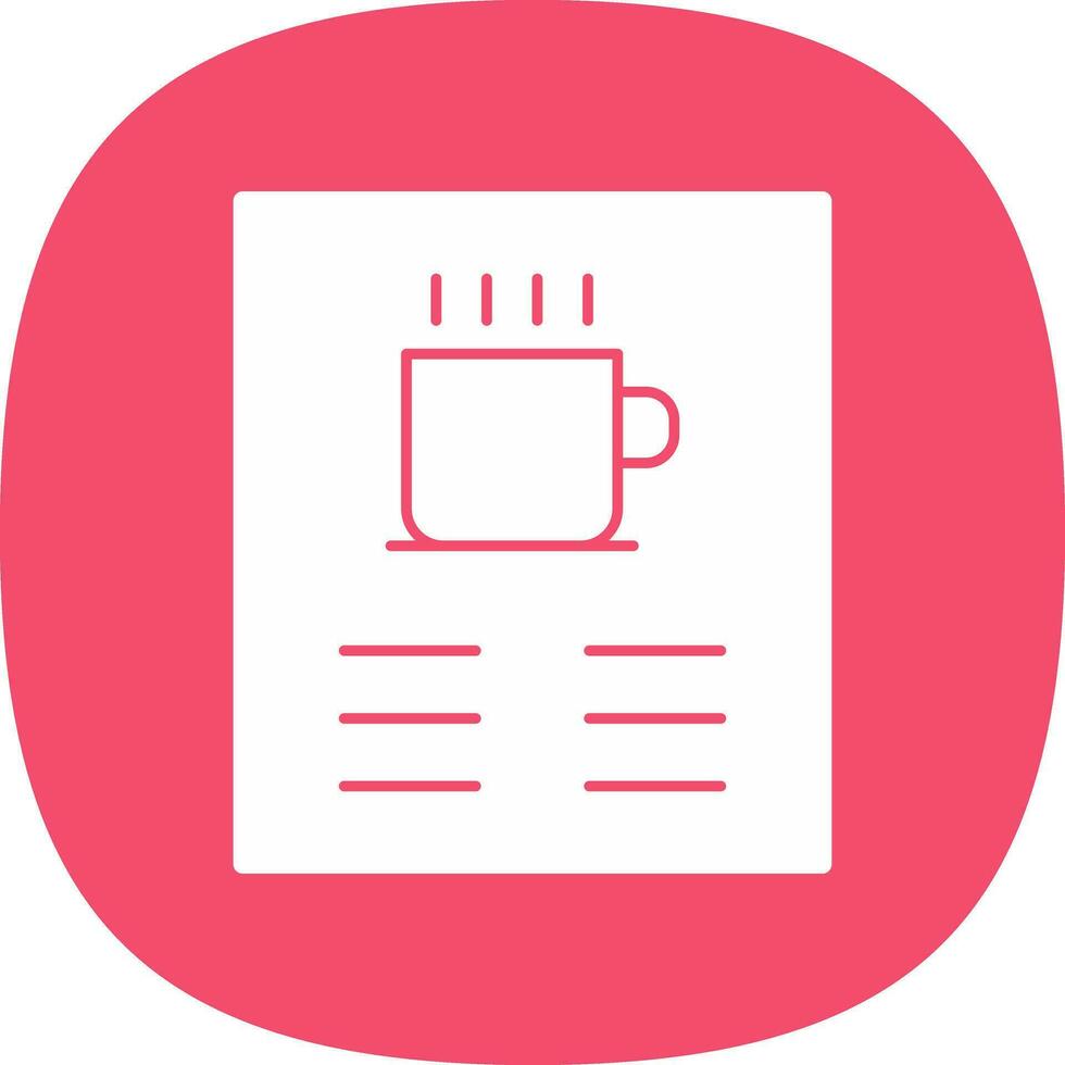Coffee Menu Vector Icon Design