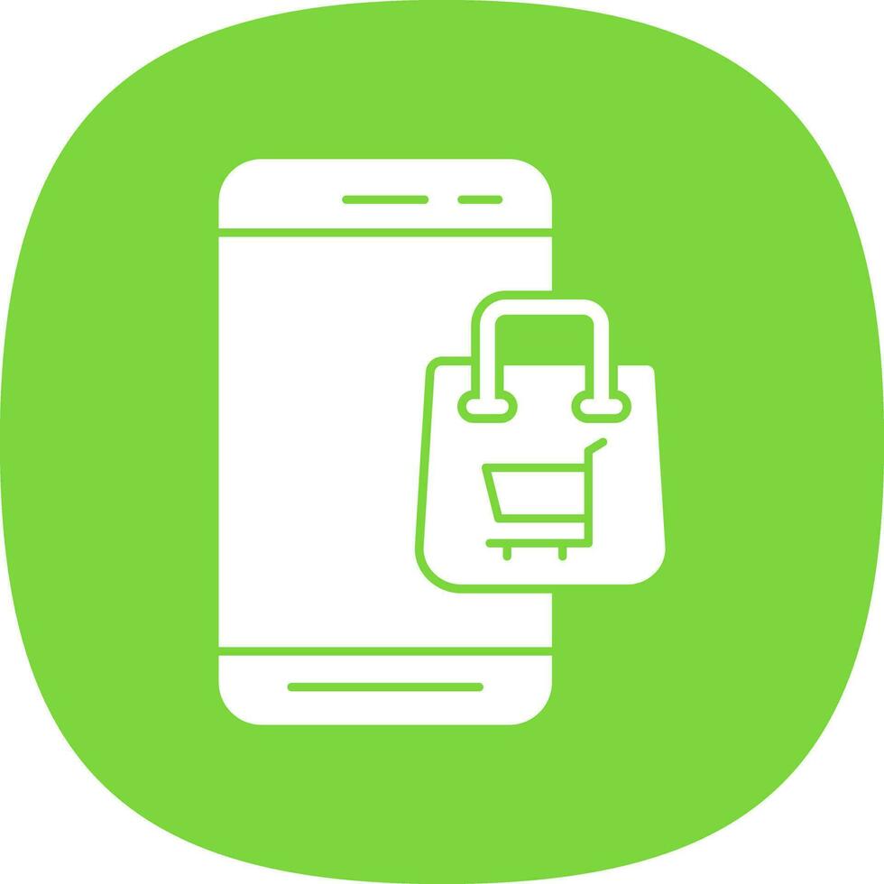 Mobile Shopping  Vector Icon Design