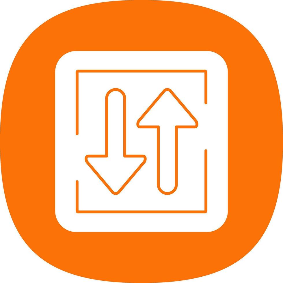 Two Way Street Vector Icon Design