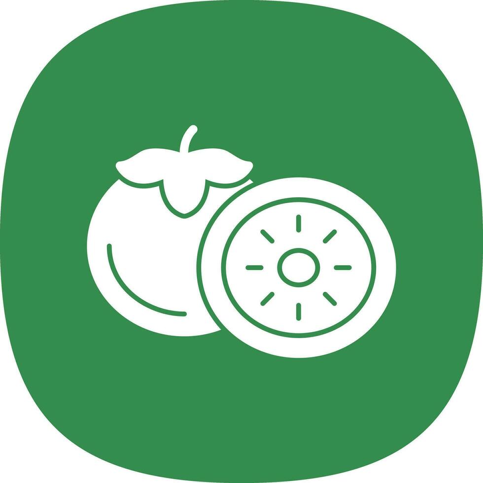 Persimmon Vector Icon Design