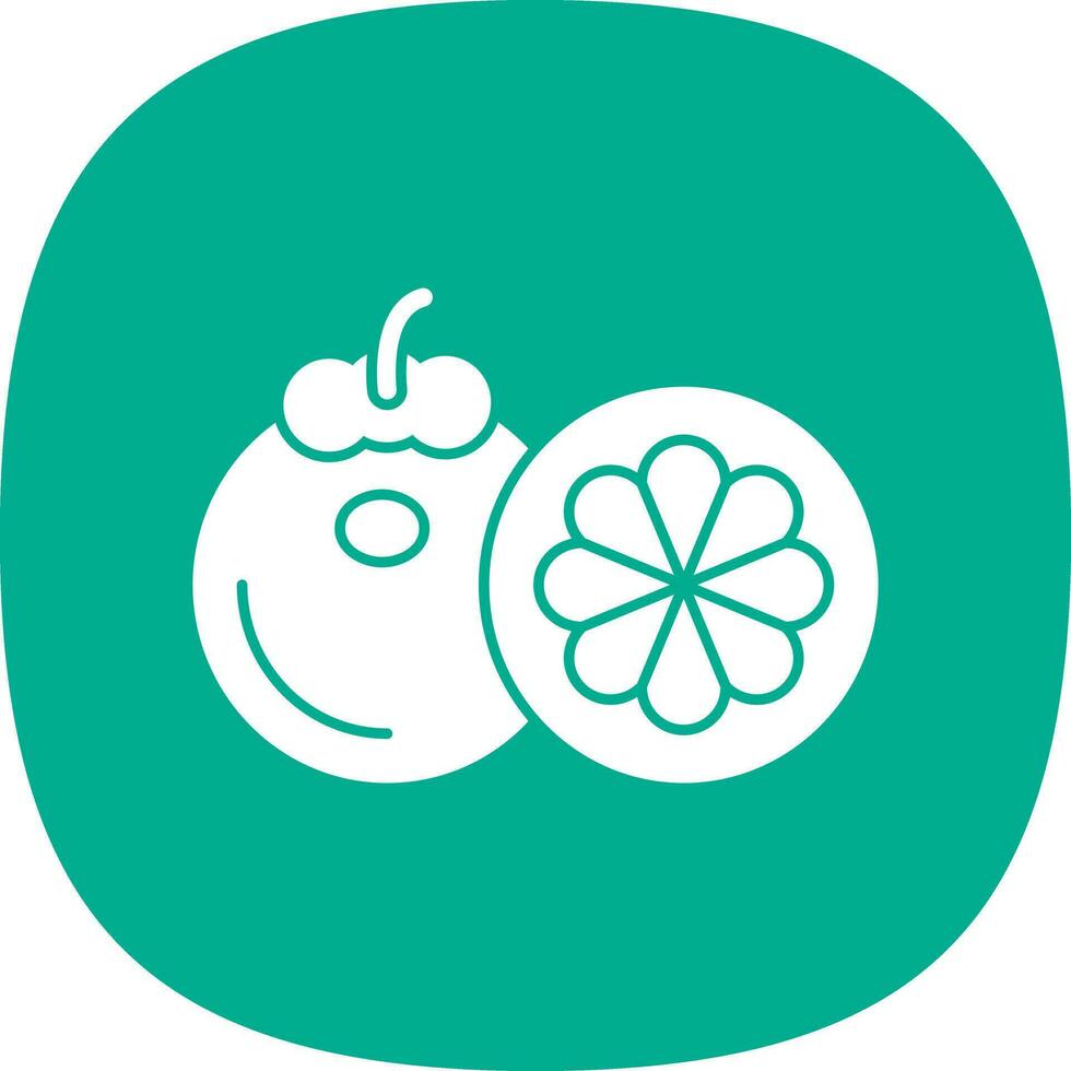 Mangosteen Vector Icon Design