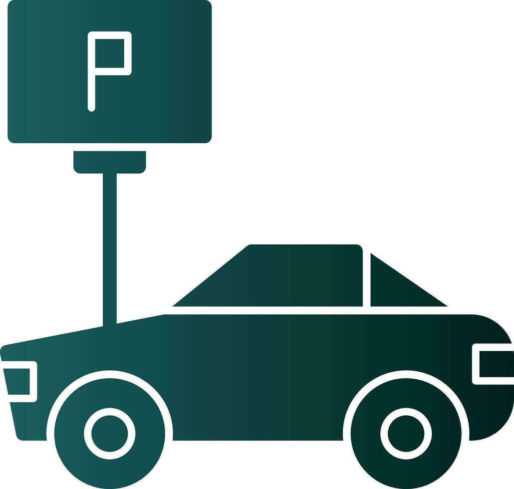 diseño de icono de vector de aparcamiento de coche