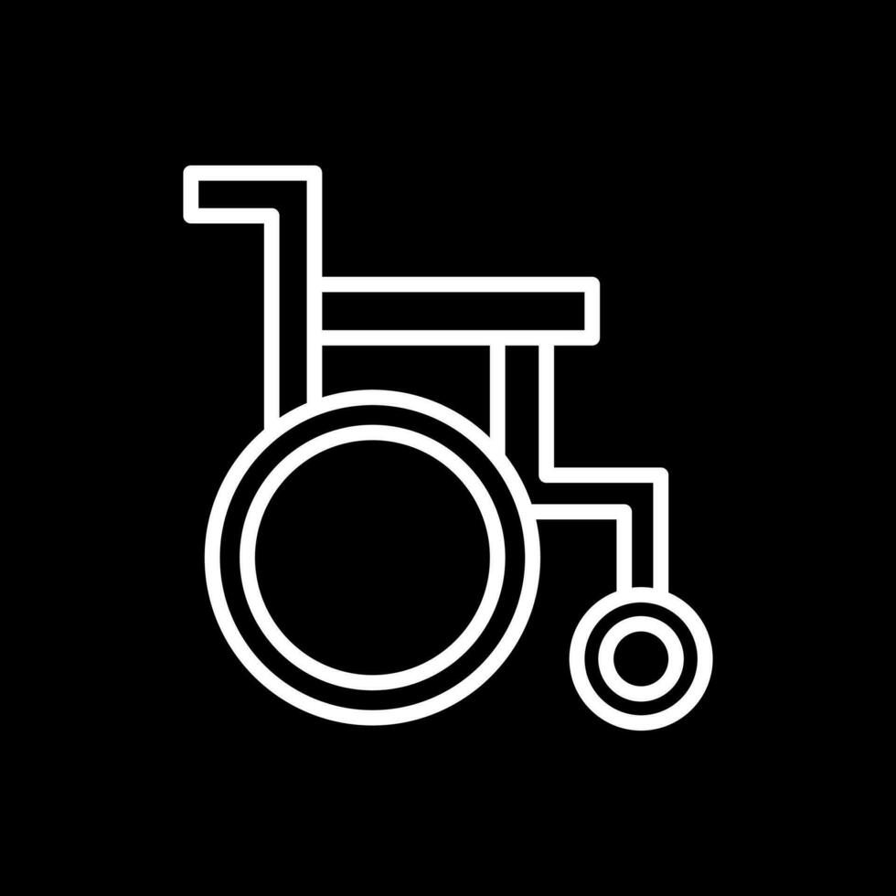 Wheel Chair Vector Icon Design