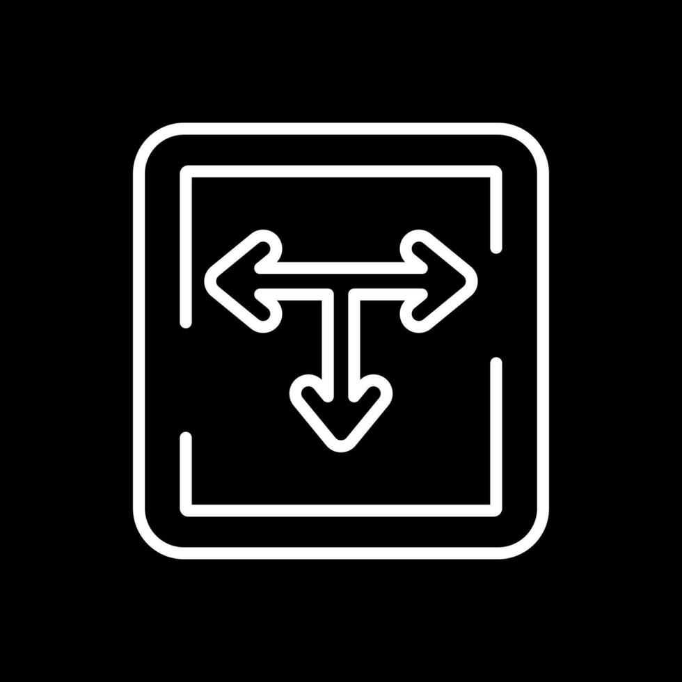 T Junction Vector Icon Design