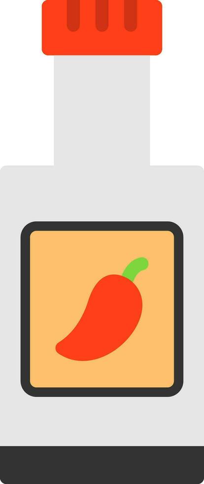 Chili Sauce Vector Icon Design