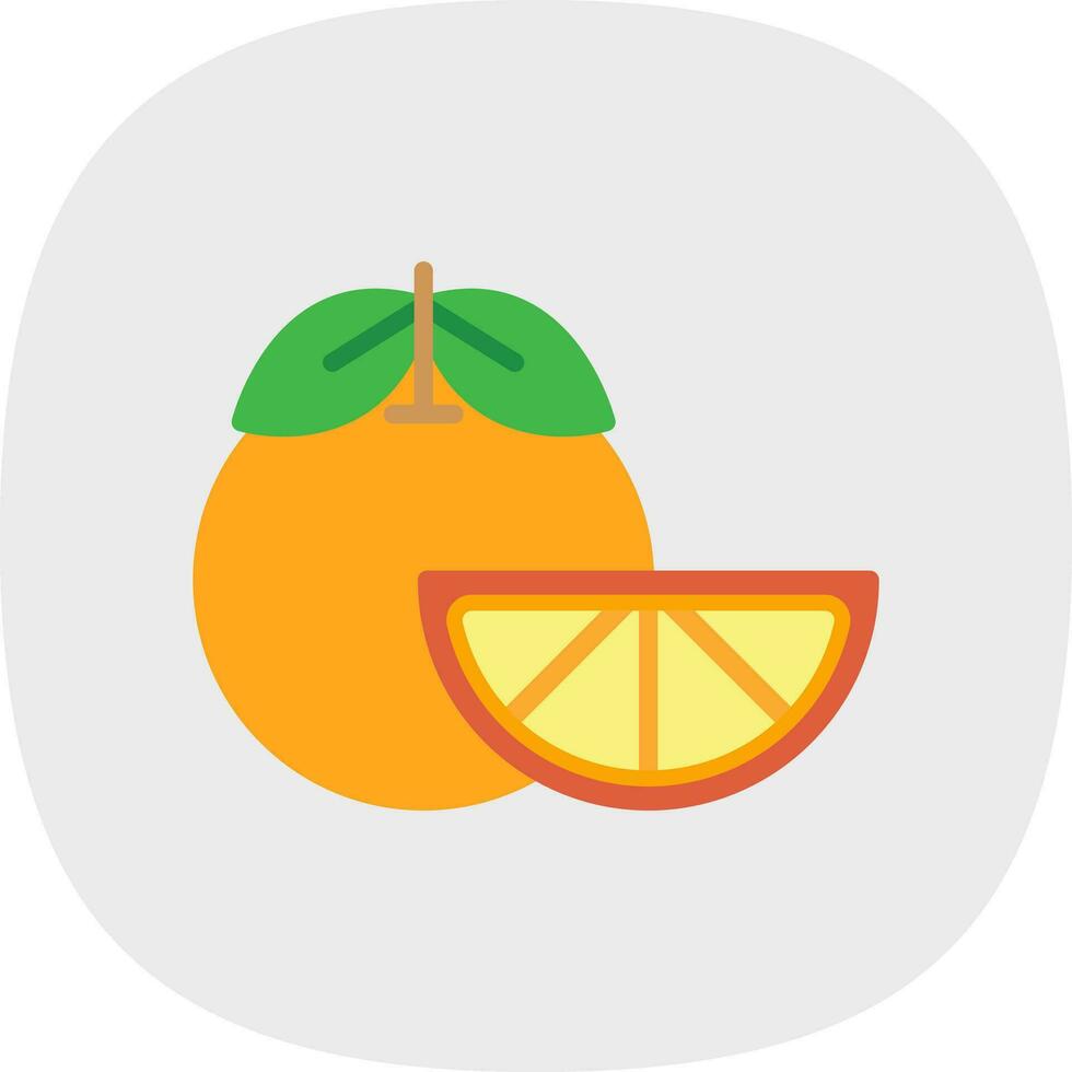 Tangerine Vector Icon Design