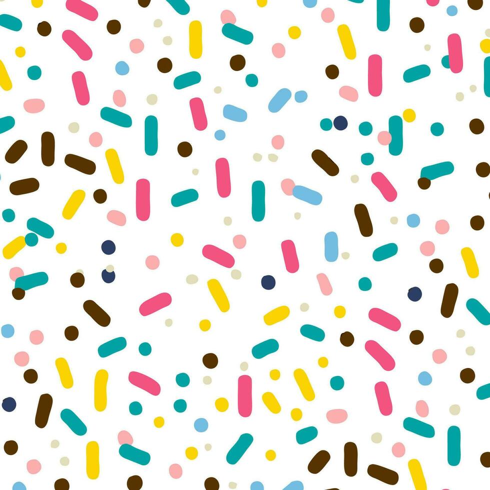 Texture of sweet sprinkles with hearts and stars - candies vector