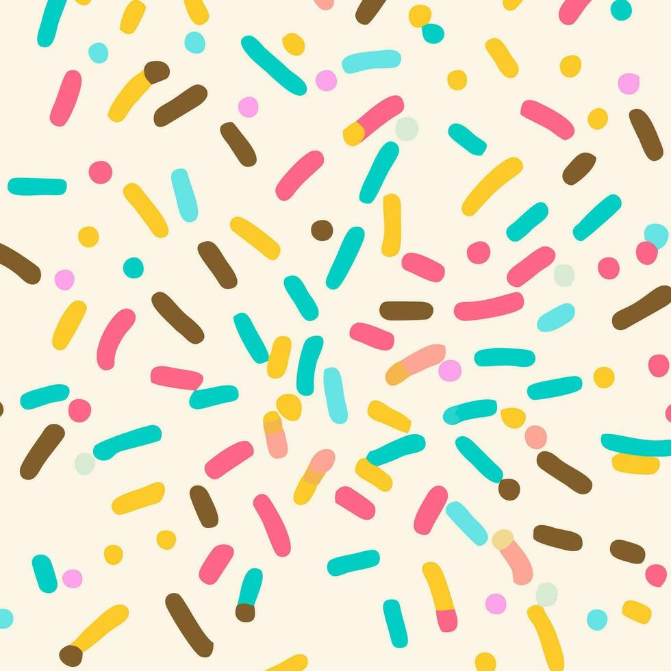 Texture of sweet sprinkles with hearts and stars - candies vector