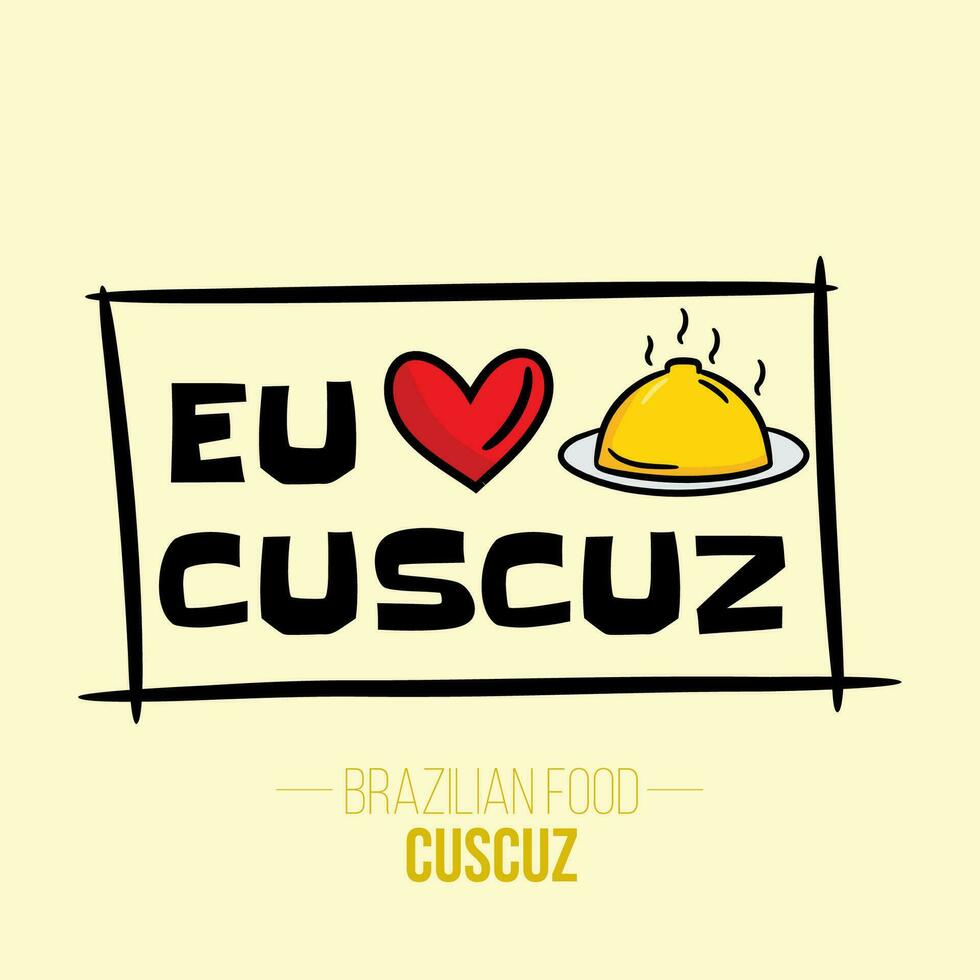 Cuscuz - cuscus - coscos - couscous - Brazilian food - nordeste food vector